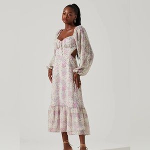 ASTR the Label Shayla Dress in Lilac Blue Multi